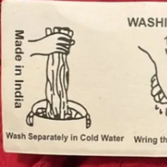 Greater Good Women's Size Medium Red Cotton Blouse Made in India - Picture 6 of 8